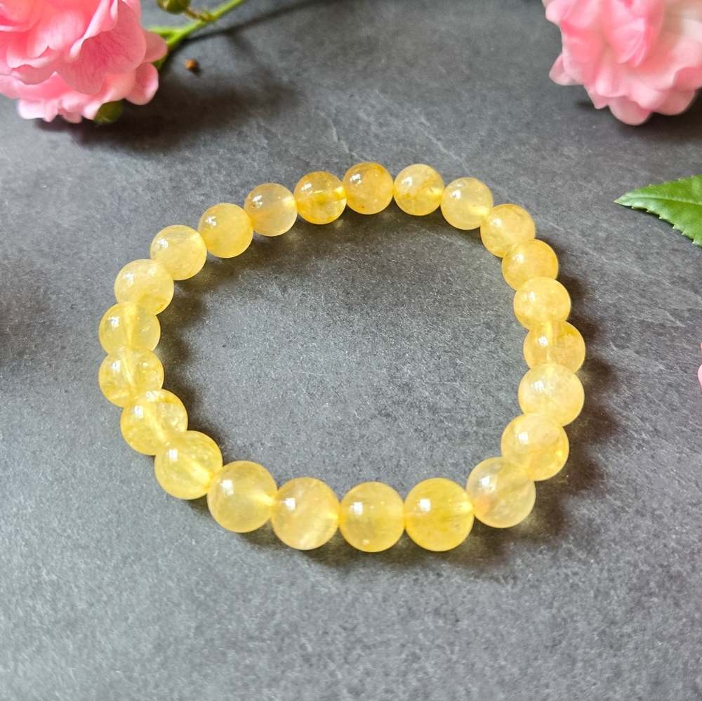 NWT Soul Charms Citrine Crystal Beaded Bracelet